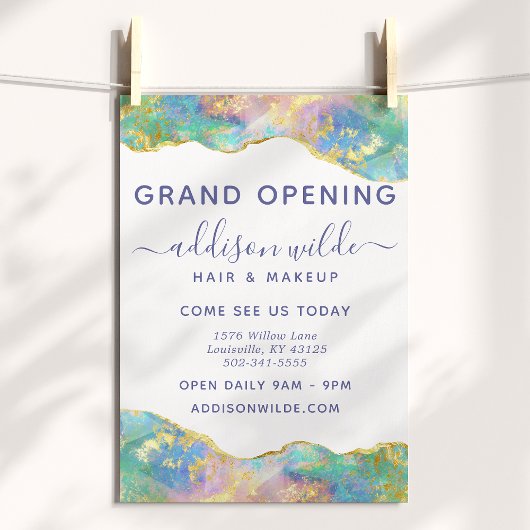 Fire Opal Modern Rainbow Gemstone Business Flyer