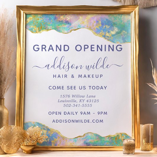 Fire Opal Modern Rainbow Gemstone Business Flyer