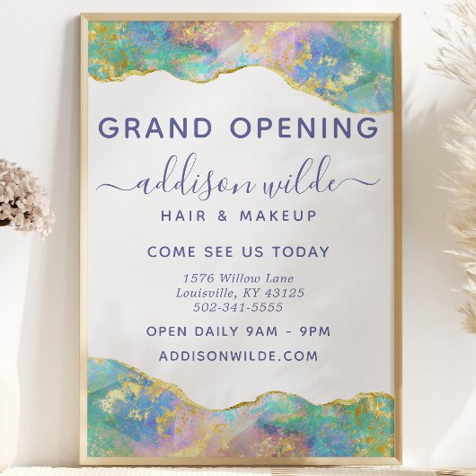 Fire Opal Modern Rainbow Gemstone Business Flyer