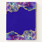 Fire Opal Pareltjes en Glitzy Gold Veins Notitieboek (Achterkant)