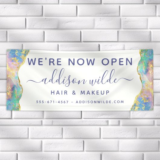 Fire Opal Rainbow Gemstone Business Banner