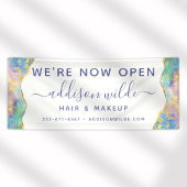 Fire Opal Rainbow Gemstone Business Banner