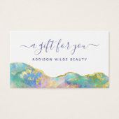 Fire Opal Rainbow Gemstone Business Gift Kaart (Voorkant)