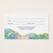 Fire Opal Rainbow Gemstone Business Gift Kaart (Achterkant)