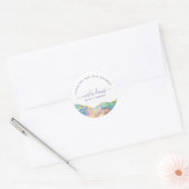 Fire Opal Rainbow Gemstone Business Hartelijk dank Ronde Sticker (Envelop)