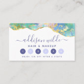 Fire Opal Rainbow Gemstone Business Loyalty Kaart (Voorkant)