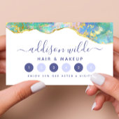 Fire Opal Rainbow Gemstone Business Loyalty Kaart