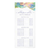 Fire Opal Rainbow Gemstone Business Menu (Achterkant)