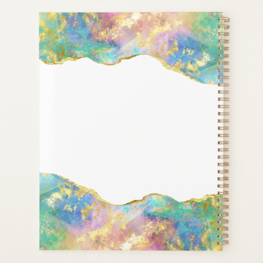 Fire opal Rainbow Gemstone Business Planner (Achterkant)