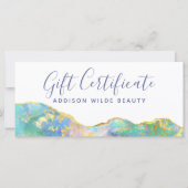 Fire Opal Rainbow Gemstone Modern Gift Certificate (Voorkant)