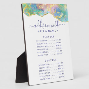 Fire Opal Rainbow Gemstone Price Menu Plaque Fotoplaat