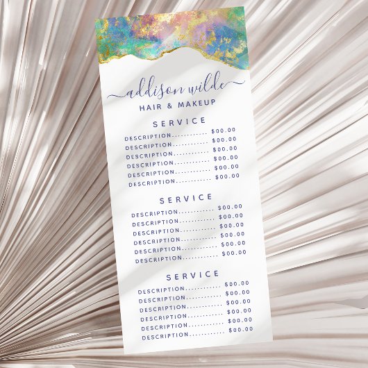 Fire Opal Regenboog Edelsteen Zakelijk Menu