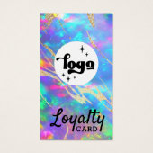 Fire Opal Stone Loyalty Card Visitekaartje (Voorkant)