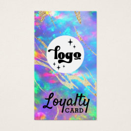 Fire Opal Stone Loyalty Card Visitekaartje