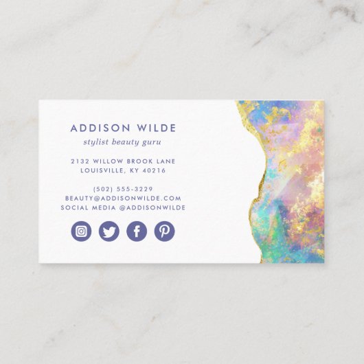 Fire Opal Visitekaartje (Achterkant)