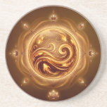 Fire Oracle Orb  Zandsteen Onderzetter<br><div class="desc">The Fire Oracle Orb embodies the essence of passion, power, and transformation. Encased within a radiant sphere of glowing embers and flowing flame, it represents the inner fire that fuels confidence, courage, and personal evolution. With rich tones of gold, amber, and deep crimson, this design captures the balance between intensity...</div>