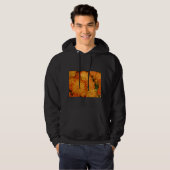 Fire Oranje Chrysanthema Hoodie (Voorkant volledig)