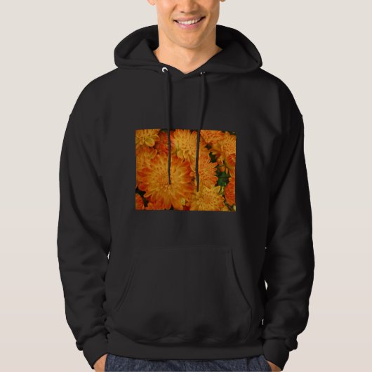 Fire Oranje Chrysanthema Hoodie (Voorkant)