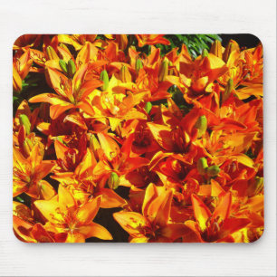 Fire Oranje Lily Flower Mousepad Muismat