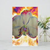 Fire Orchid, abstracte levendige waterverf florale (Staand voorkant)