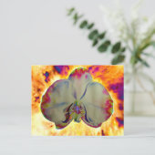 Fire Orchid, abstracte levendige waterverf florale Briefkaart (Staand voorkant)