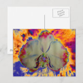 Fire Orchid, abstracte levendige waterverf florale Briefkaart (Voorkant / Achterkant)