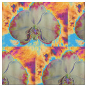 Fire Orchid, abstracte levendige waterverf florale Stof (Close Up)