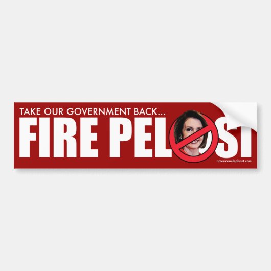 Fire Pelosi Bumpersticker (Voorkant)