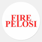 Fire Pelosi Ronde Sticker (Voorkant)