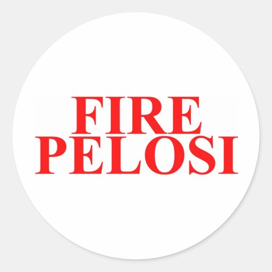 Fire Pelosi Ronde Sticker (Voorkant)