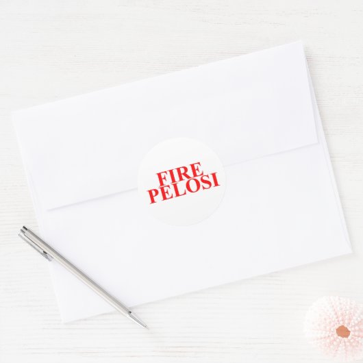 Fire Pelosi Ronde Sticker (Envelop)