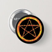 Fire Pentacle Ronde Button 5,7 Cm (Voorkant /achterkant)