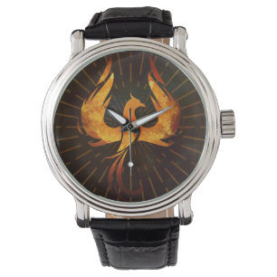 Fire Phoenix Bird Horloge