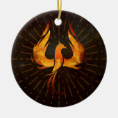 Fire Phoenix Bird Keramisch Ornament (Voorkant)