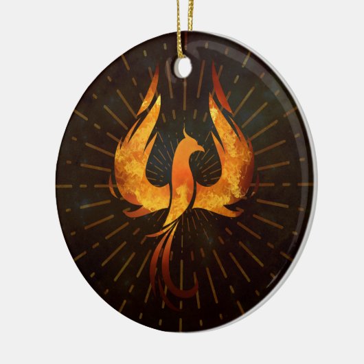 Fire Phoenix Bird Keramisch Ornament (Links)
