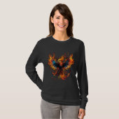 Fire Phoenix Bird Mythical Bird Reborn Verjonging T-shirt (Voorkant volledig)