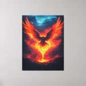 Fire Phoenix Rising Canvas Afdrukken (Voorkant)