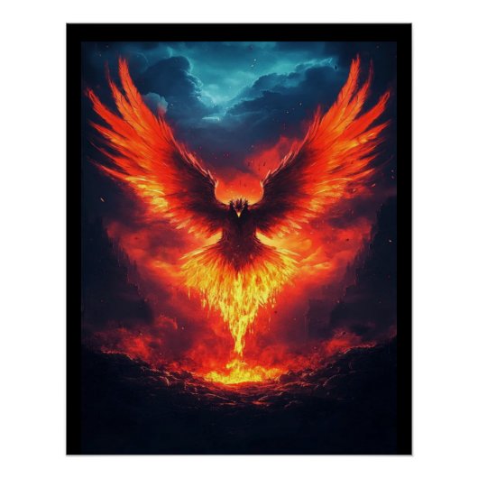 Fire Phoenix Rising,  Poster (Voorkant)