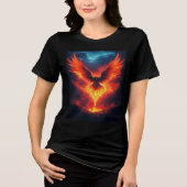Fire Phoenix Rising Tri-Blend Shirt (Voorkant)