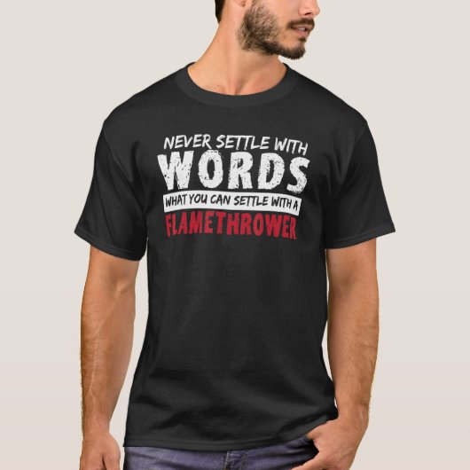 Fire Pistool Funny Flamethrower - Pyrotechniek Fla T-shirt (Voorkant)