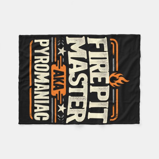Fire Pit Master Pyromancy Pyrotechnics Fire Pit Lo Fleece Deken (Voorkant (Horizontaal))