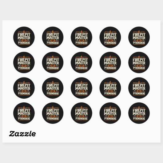 Fire Pit Master Pyromancy Pyrotechnics Fire Pit Lo Ronde Sticker (Vel)