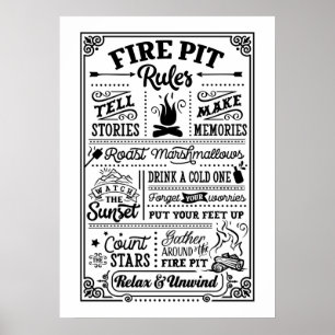 Fire Pit Moments om te onthouden Poster