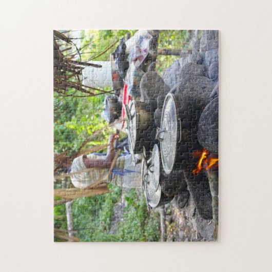 Fire Pots Jamaica Beach. Legpuzzel (Verticaal)