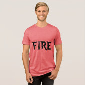 FIRE – Power Word Typografie T-Shirt (Voorkant volledig)