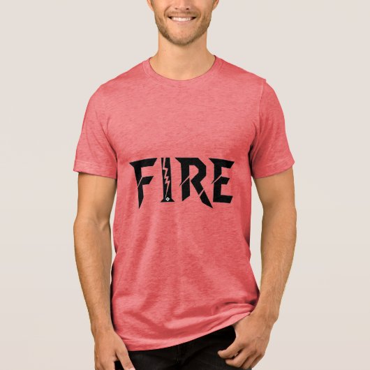 FIRE – Power Word Typography T-Shirt (Voorkant)