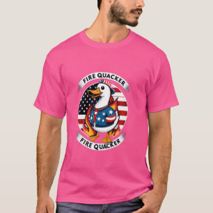 Fire Quacker Duck Firecracker Funny 4th of July Ve T-shirt