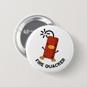 Fire Quacker Funny Fireworks Pun Ronde Button 5,7 Cm (Voorkant /achterkant)