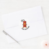 Fire Quacker Funny Fireworks Pun Ronde Sticker (Envelop)