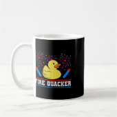 Fire Quacker Rubber Duck 4 juli vuurwerk Koffiemok (Links)